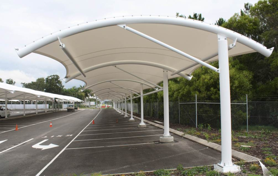 PVC Tensile Car Parking Shed Manufacturers in India, Suppliers, Dealers in India | Aaradhya Tensile 